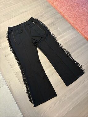 Needles Fringe Trim Wide Leg Pants